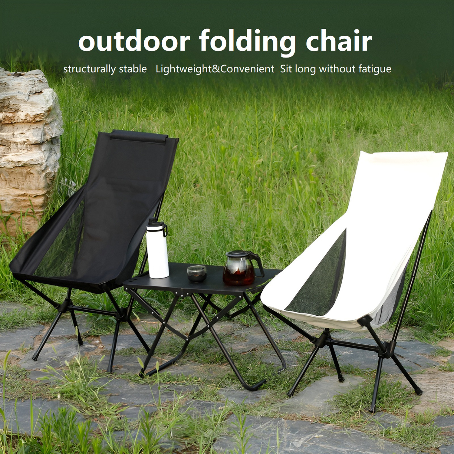 Foldable Camping Chairs Set Li - Outdoor Furniture Deals recension och pris