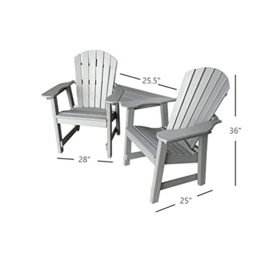 2 Chair Dining Table Set - Pol - Outdoor Furniture Recycled Plastic recension och pris